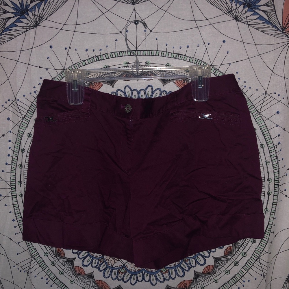 Burgundy and Gold Shorts ✨